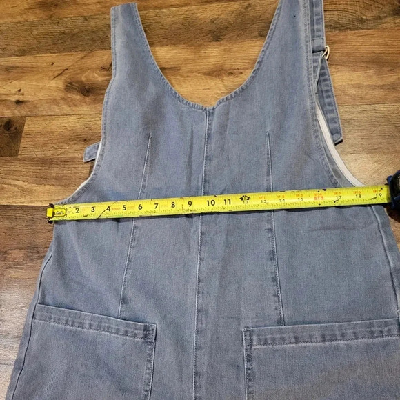 Women's Light Blue Denim Jumpsuit - Picture 5 of 7